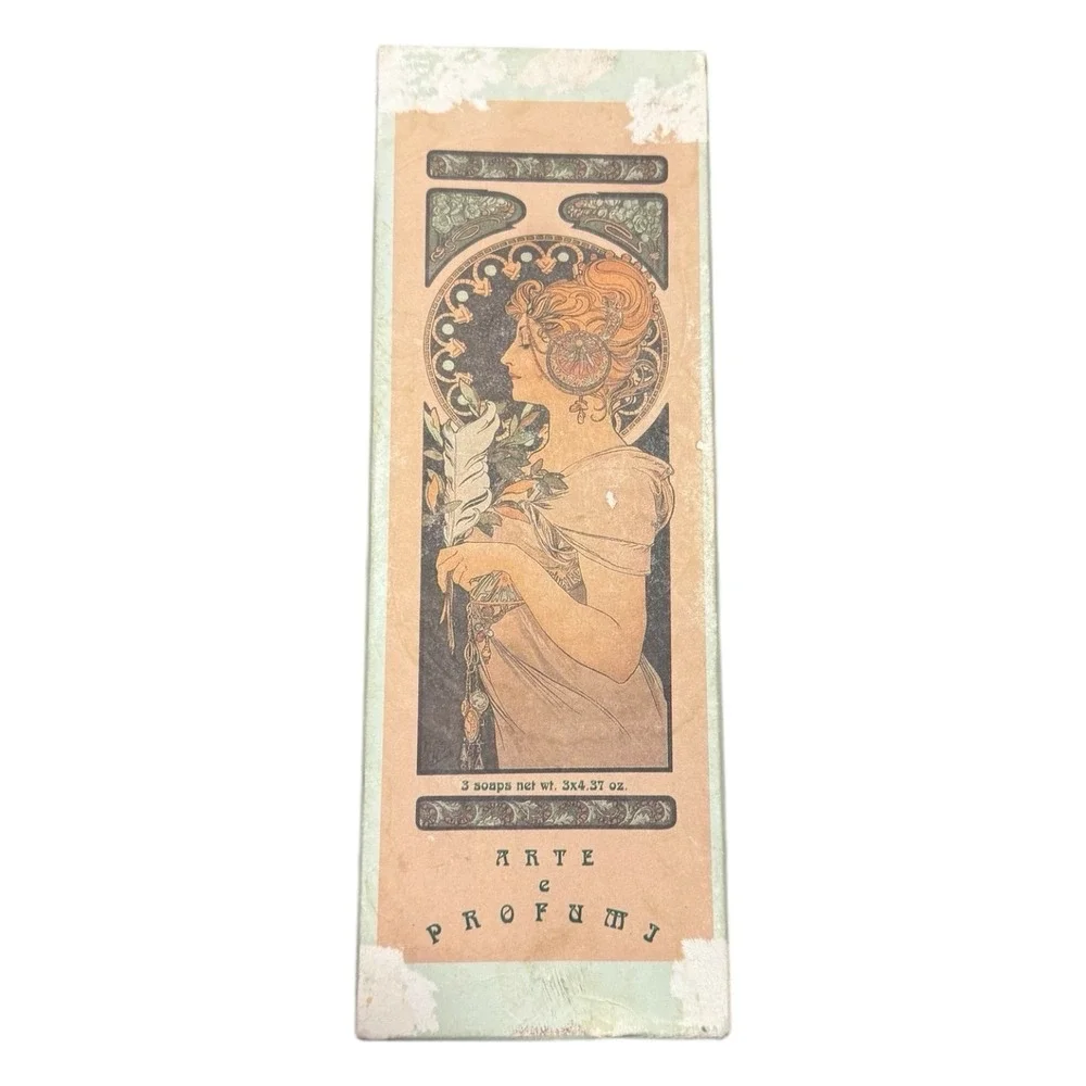Saponificio Artigianale Fiorentino Arte of Profums vintage‎ box of 3 soaps NOS